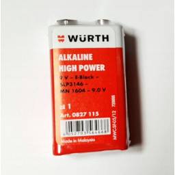 Batera 9v Wurth Alcalina
