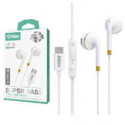 Auriculares Inkax EP-16 USB Tipo-C Blanco
