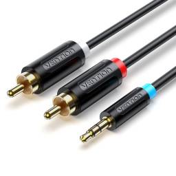 Cable plug Spika 3.5 a 2 RCA BCLBH 2 Metros. Vention