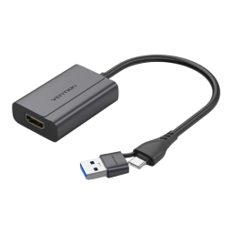 Adaptador USB y USB C  a HDMI 0.15mts. ACYHB Vention