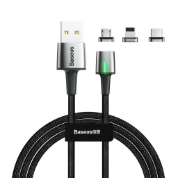 Cable USB Imantado Baseus Iphone + Micro USB + USB C