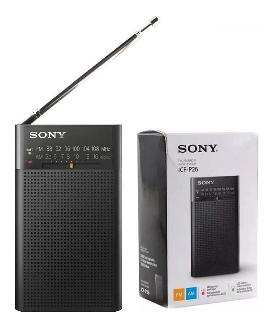 Radio Sony AM/FM ICF-P26 vertical Accesorios Parlantes